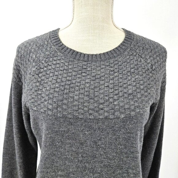 Talbots Lambswool Blend Crew Neck Sweater Gray Women's S Minimalist Lounge Wear - Picture 3 of 8